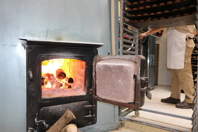 The wood-fired oven at La Colchona, used to bake every batch