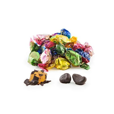 Wrapped candied fruit pieces and chocolate-coated fruit, Frutas de Aragón